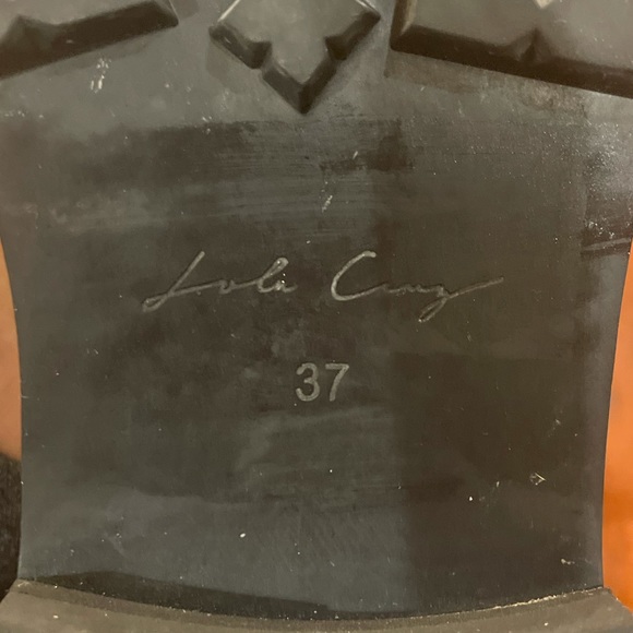 Lola Cruz Cream Patent Moto Boots - Picture 12 of 16